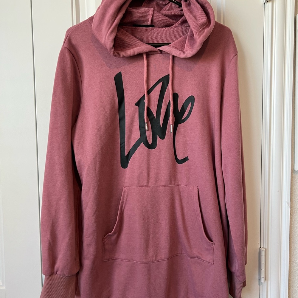 Pretty Garden "Love" Oversized Hoodie Sweatshirt